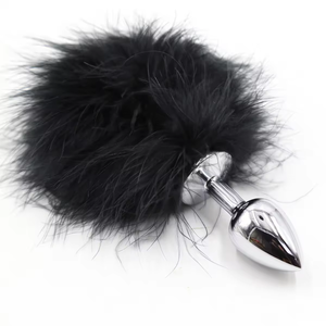 Nouveau Hot <span class=keywords><strong>Metal</strong></span> Butt Plug Plume Lapin Queue Anal Plug Prostate Stimulation Anal Masseur Jouets Érotiques SM Sexe Pour Adulte Couple Sexe - Product Image 3