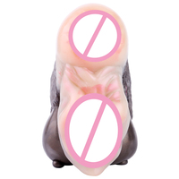 GEEBA Großhandel Tiermasturbationsbecher Simulierung Ziegen Doppel-Vagina und Anal-Masturbation Sex-Spielzeug Fantasy Sex-Spielzeug