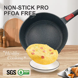 <span class=keywords><strong>Wok</strong></span> Profesional de Aleación de Aluminio con Revestimiento de Granito, Interior Antiadherente, Mango Desmontable de Baquelita, Capacidad de 5L, Utensilios de Cocina de Vidrio y Silicona - Product Image 5