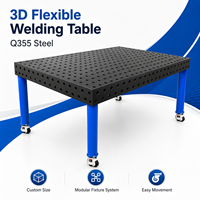 Plateforme de soudage flexible 3D Meisida D28, acier Q355 nitruré, table modulaire personnalisée pour le soudage industriel