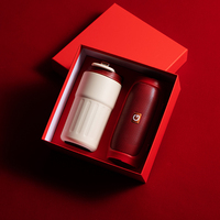 Set de Regalo con Logotipo Personalizado, Taza de Café con Indicador de Temperatura + Altavoz Bluetooth Portátil, Set de Regalo Corporativo Promocional Empresarial