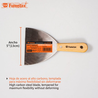 FUMETAX Professionnels : Spatule de Précision Flexible à Lame en Acier Carbone Trempé, Flexibilité Maximale pour le Lissage de la Maçonnerie DIY