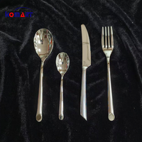 Ensemble de couverts en acier inoxydable 304 plaqué or PVD, 24 pièces, finition miroir, pour hôtel, restaurant, banquet