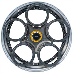 ล้อฟอร์จ Lsgzl แบบ 2 ชิ้น ผลิตตามสั่ง 5x114.3 5x130 5x120 สำหรับ C8 Sf90 สีดำ ขนาด 22 นิ้ว ล้อรถยนต์หรู - Product Image 2