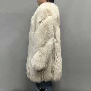 <span class=keywords><strong>Cappotto</strong></span> di Lusso Jancoco in Vera Pelliccia di Volpe, Oversize <span class=keywords><strong>Senza</strong></span> <span class=keywords><strong>Collo</strong></span>, Personalizzabile, Lunghezza Media, Caldo <span class=keywords><strong>Cappotto</strong></span> in Vera Pelliccia per Donna - Product Image 2