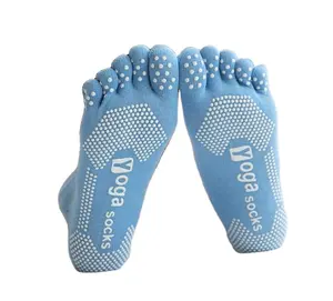 Оптовая продажа, высокое качество, под заказ, Красочные нескользящие вязаные носки с пятью пальцами для йоги, носки с пятью пальцами для женщин