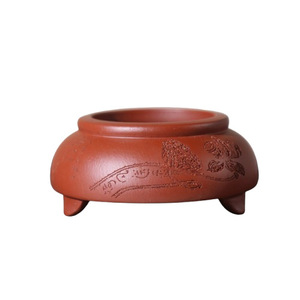 Quemador de incienso de arcilla amarilla estilo chino, miniatura de tres patas inspirada en el Zen, para difusor de aromaterapia - Product Image 5