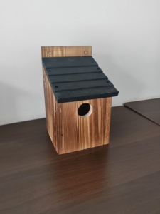 Caja de Madera de Pino para Nidos de Pájaros, <span class=keywords><strong>Casa</strong></span> para Pájaros Silvestres Resistente y Rústica, Jaula de Cría Fácil de Instalar para Decoración de Jardín - Product Image 6