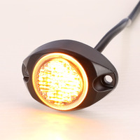Lampe de signalisation d'urgence à LED ovale 12V 24V, clignotante, ambre, à montage en surface, pour véhicule