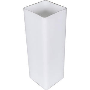 Jarrón cuadrado de cristal blanco OPALINO 10,5x10,5x30cm elegante 10,5 xAnc.10.5xAlt.30cm cristal para fines decorativos - Product Image 1