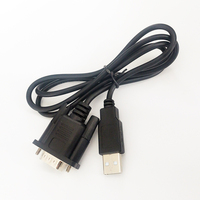 Cable Usb Rs232 a Usb, negro personalizado, 1,8 M, 6 pies, VGA, DB, 9 pines, macho, Serial, Rs232