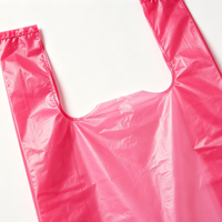 Sacs de courses en plastique HDPE imprimés rose vif, disponibles en stock, pour t-shirts