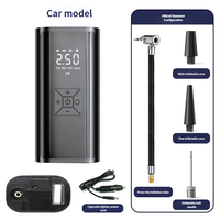 Pompe à air électrique portable sans fil en plastique ABS 6000mAh 150PSI avec écran numérique, gonfleur de pneus et lumière d'urgence pour voiture