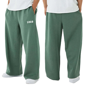 Quá Khổ Biểu Tượng Tùy Chỉnh Sweatpants Chất Lượng Cao Chân Rộng Baggy Mens Cộng Với Kích Thước Quần Nặng Cơ Bản Đồng Bằng Sweatpants - Product Image 1