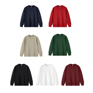 Wholesale Custom Unisex Plain Crewneck Sweatshirt Embroidery Printing Logo High Quality Blank 100% Cotton Pullover Sweatshirts - Product Image 3