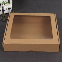 Boîte d'emballage en carton ondulé personnalisée en gros avec fenêtre transparente à rabat pour draps, housses de couette, chaussettes et fourrures – Boîte cadeau