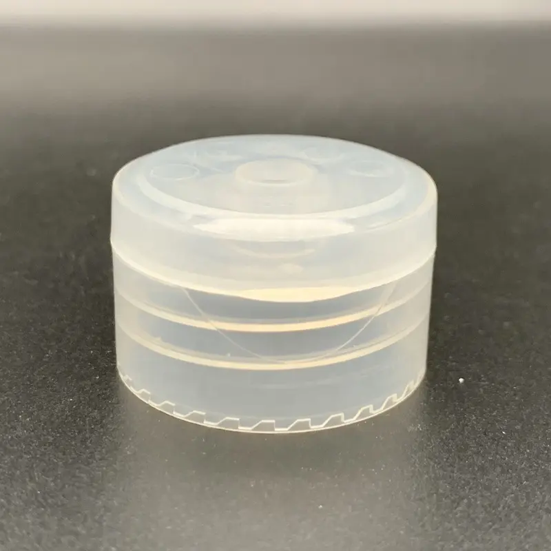 Fast Delivery 24mm 28mm 32mm Clear Smooth Ribbed Flip Top Cap Screw Cover For Plastic Shampoo Bottle