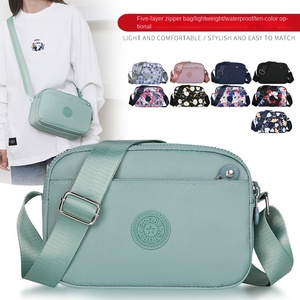 Sac à dos/bandoulière imperméable en nylon Oxford pour femme, fermeture éclair, style littéraire et artistique national, idéal pour l'hiver - Product Image 2