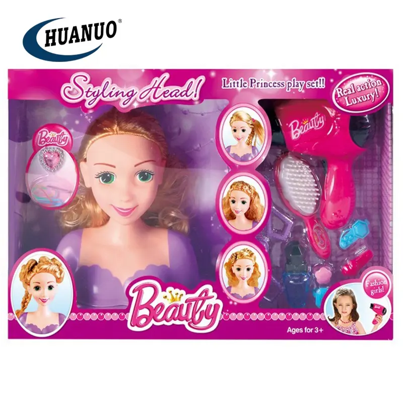 Fantasiespel Kinderen Speelgoed Beauty Set Pop Hoofd Voor Mode Meisjes