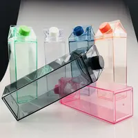 1 pièce Lait Boîte Bouteille D'eau transparent En Plastique