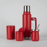 Bouteille isotherme en acier inoxydable 304 grande capacité avec poignée, ensemble carafe et boîte à thé, vente en gros