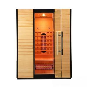 Sauna Infrarroja de Cerámica, Sauna Infrarroja para 3 Personas para el Hogar, Sauna de Madera de Hemlock, Sauna con Calentador de Bajo EMF - Product Image 3