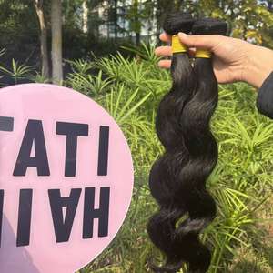 Venta al por mayor de extensiones de cabello a granel Raw 10a 12a Paquetes de tejido de cabello humano con ondas de agua frontales Paquetes de cabello con cierre - Product Image 3
