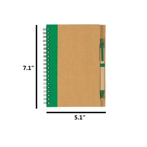 Khuyến Mãi Giá Rẻ Thân Thiện Với Môi Xoắn Ốc Máy Tính Xách Tay Giấy Kraft Xoắn Ốc Máy Tính Xách Tay Với Bút Bìa Cứng Nhật Ký Biểu Tượng Tùy Chỉnh In Máy Tính Xách Tay - Product Image 2