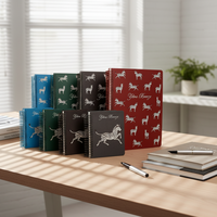 Carnet de luxe A4 à couverture rigide avec reliure spirale, motif zèbre imprimé UV personnalisé, 100 feuilles de papier à feuilles mobiles, couverture en PU, cadeau