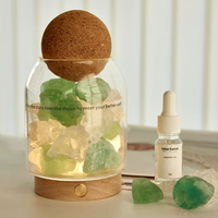 Diffuseur d'huiles essentielles en pierre de cristal sans flamme, longue durée, pour aromathérapie d'intérieur, ornement décoratif, cadeau parfumé