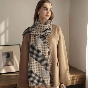 2024 Custom Logo Fashionable Elegant Winter Printed Polyester Long <b>Scarf</b> Shawls for Women Garment Accessories YHK0056 - Product Image 3