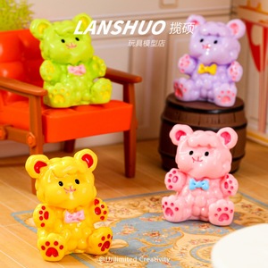 Lanshuo - Muñeco de Oso de Peluche de Resina, Miniatura 3D, Decoración para Casa de Muñecas, Accesorios Unisex para Niños de 8 a 13 Años - Product Image 4