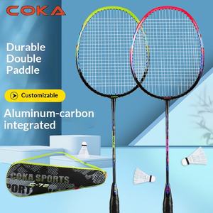 Set di 2 Racchette da Badminton e 1 Borsa, Racchette Doppie in Carbonio per Adulti, Leggere e Resistenti, Durezza Moderata, Spessore Manico G4 - Product Image 2