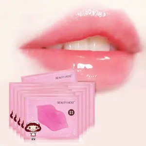Oem Koreaanse Stijl Roze Gel Collageen Lip Mask Crystal Lip Pads Voor Hydraterende, Anti-Rimpel, anti-Aging, Bedrijven & Hydrateert Lippen