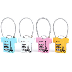 Combination Lock Zinc Alloy Wire <b>Padlock</b> 30x39x87mm Resettable For Bags Home Outdoor Use - Product Image 3