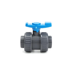 Robinet à boisseau sphérique à double union personnalisé - pour la plomberie des étangs à koï et les systèmes de jardin aquatique - Robinet à boisseau sphérique à double union en PVC - Robinet à boisseau sphérique en PVC <span class=keywords><strong>Era</strong></span> - Product Image 1