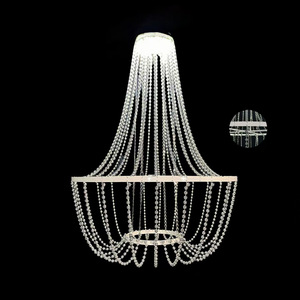 LANJO Crystal Beaded Chandelier Water Drop Shape Glam Style Party Events Hotel Stage Wedding <b>Ceiling</b> Decorations - Product Image 4