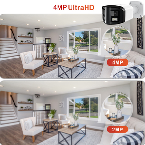Cámara <span class=keywords><strong>IP</strong></span> POE H.265 de 8MP con Doble Lente Panorámica de 180 Grados, Detección Inteligente de Personas/Vehículos, Cámaras de Seguridad, Cámara de Red CCTV - Product Image 3