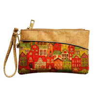 Liège trousse de maquillage petite pochette en liège pochette à fermeture éclair sac de toilette en liège pochette de rangement