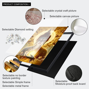 Luxury Art Deco Sakyamuni <strong>Buddha</strong> Wall <strong>Painting</strong> HD Printed Posters on <strong>Canvas</strong> Crystal Porcelain Design Home Decoration - Product Image 5