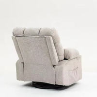Chaise inclinable en tissu électrique moderne avec fonctions de massage pivotantes à bascule et extensibles pour meubles de salon