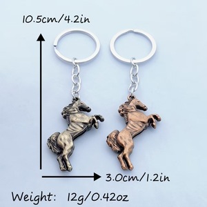 Vente directe du fabricant, porte-clés créatif pour homme, en métal, décoration de poney du zodiaque, cheval de guerre avec un design unique - Product Image 2