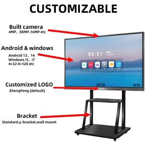 55 65 75 85 86 98 110 inch Bút ngón tay cảm ứng bảng tương tác phẳng 4K LCD kỹ thuật số bảng thông minh trường giảng dạy - Product Image 2