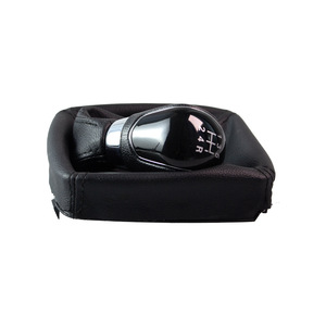 Ford Mondeo Mk4 Gear <b>Shift</b> <b>Knob</b> Cover Leather 5 6 Speed Manual Transmission Accessory Black Silver Ergonomic Design - Product Image 2