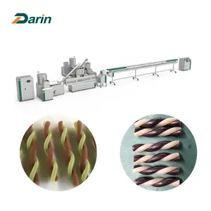 Double Screw Extruder Pet Chewing Snack Pet Treat Dog Chew Stick Making Machine Production Line