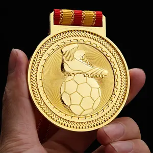 Souvenir Gifts Custom Design Football Trophies And Medals Zinc Alloy Award Medals For Soccer