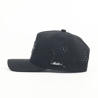 Op maat gemaakte logo petten van hoge kwaliteit, 5-delige lasergesneden geperforeerde petten voor heren, waterdicht.