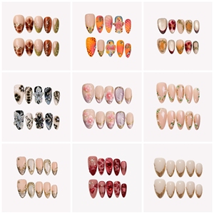 <span class=keywords><strong>Uñas</strong></span> Postizas Acrílicas Suaves <span class=keywords><strong>con</strong></span> Punta Francesa, <span class=keywords><strong>Glitter</strong></span> Rosa y Blanco, Perlas Doradas, Forma Almendrada, Calidad de Salón, Personalizables - Product Image 4