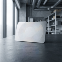 Carte NFC 215 intelligente en métal personnalisée et colorée, 13,56 MHz, étanche, avec puce durable pour la personnalisation de marque