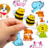 Pegatina Decorativa de Dibujos Animados, Rollo de Vinilo Adhesivo de Recompensa, Etiqueta de Pastel para Niños, Impermeable, Extraíble, Pegatinas Troqueladas Personalizadas